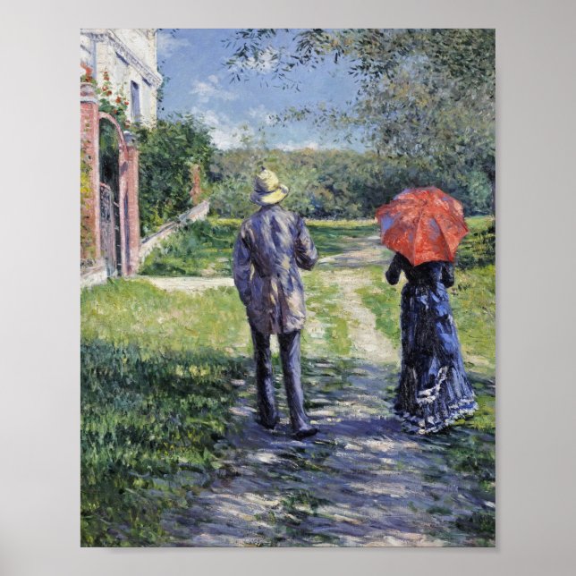 Poster Gustave Caillebotte - O Caminho Uphill (Frente)
