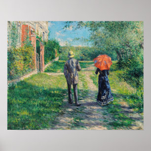 Poster Gustave Caillebotte - O Caminho Uphill