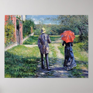 Poster Gustave Caillebotte - O Caminho Uphill
