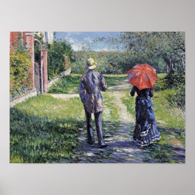 Poster Gustave Caillebotte - O Caminho Uphill (Frente)