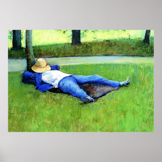 Poster Gustave Caillebotte - O Cochilo, (Frente)