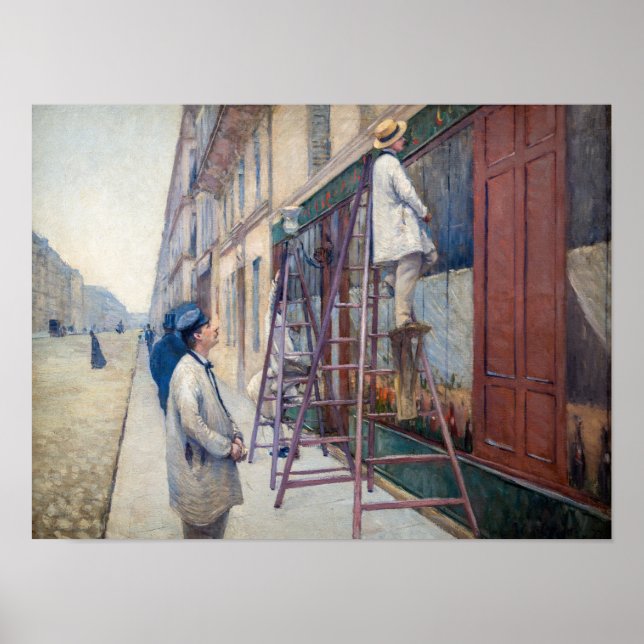 Poster Gustave Caillebotte - Os Pintores de Casas (Frente)