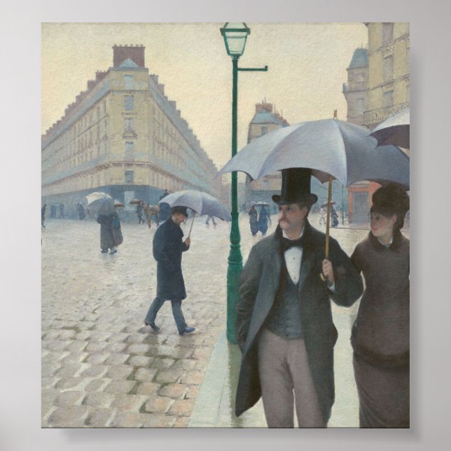Pôster Gustave Caillebotte - Paris Street; Rainy Day (Frente)