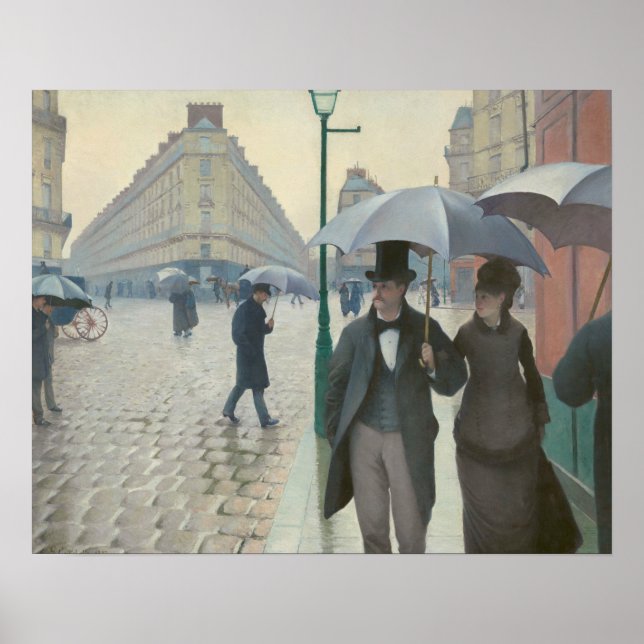 Pôster Gustave Caillebotte - Paris Street; Rainy Day (Frente)