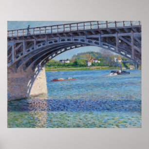 Poster Gustave Caillebotte - Ponte em Argenteuil & Seine