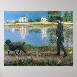 Pôster Gustave Caillebotte - Richard Gallo e seu cão