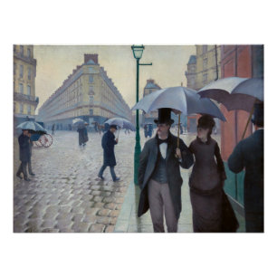 Pôster Gustave Caillebotte - Rua de Paris; Dia Chuvoso