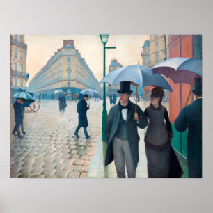 Poster Gustave Caillebotte Rua Paris - Dia das Trevas