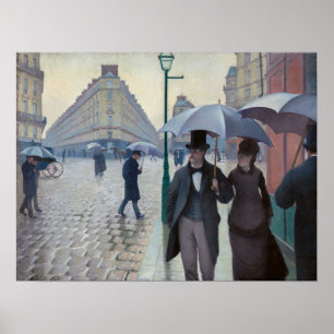 Poster Gustave Caillebotte - Rua Paris; Dia de Chuva