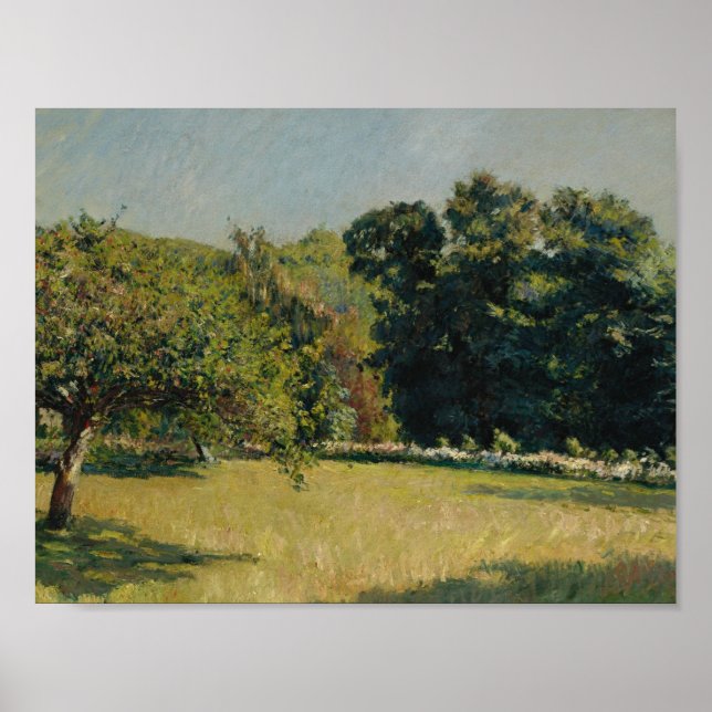 Poster Gustave Caillebotte - Um jardim em Trouville (Frente)