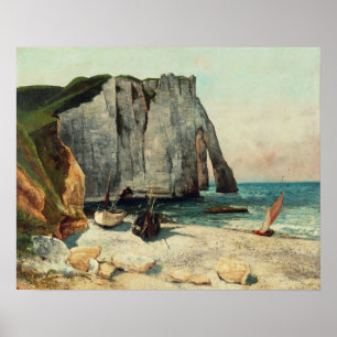 Pôster Gustave Courbet   As algemas de Etretat, o porto