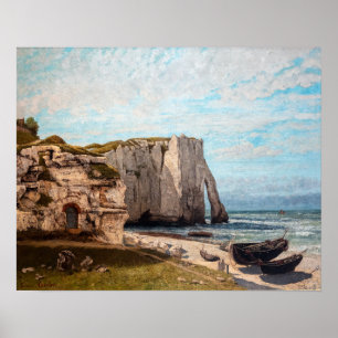 Poster Gustave Courbet - Clipes em Etretat após tempesta