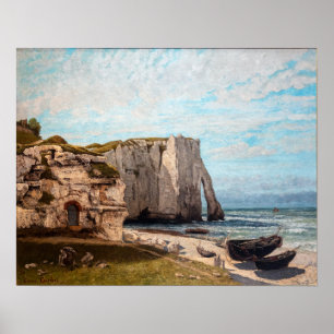 Poster Gustave Courbet - Clipes em Etretat após tempesta