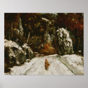Pôster Gustave Courbet - Inverno no Jura