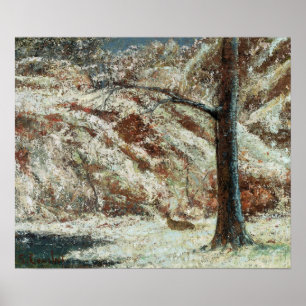 Poster Gustave Courbet - Paisagem de inverno