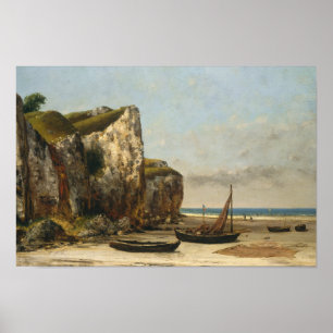 Pôster Gustave Courbet - Praia na Normandia