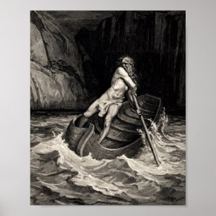 Poster Gustave Doré - Caron Rears/Dante's Inferno