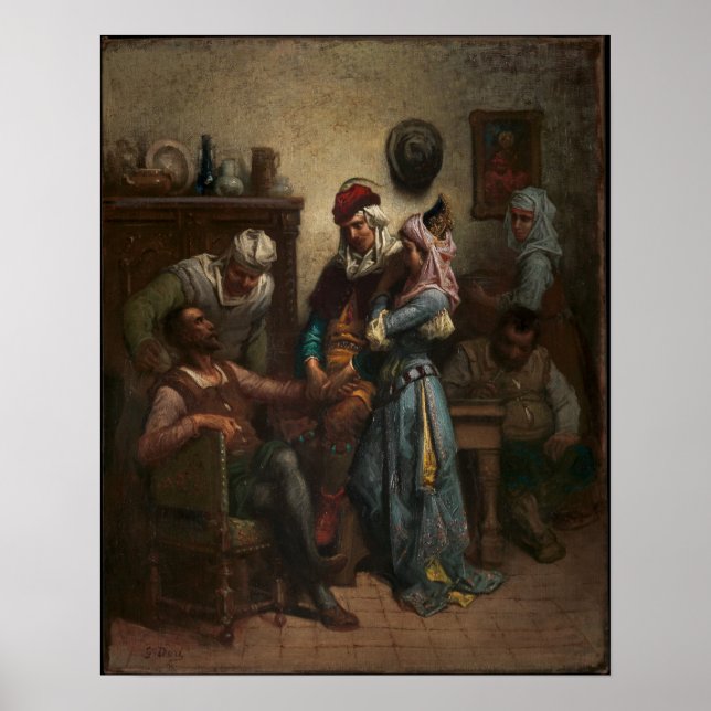 Poster Gustave Doré Don Quixote e Sancho Panza (Frente)