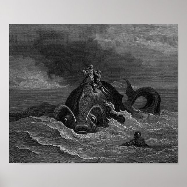 Pôster Gustave Dore Engraving Sea Monster (Frente)
