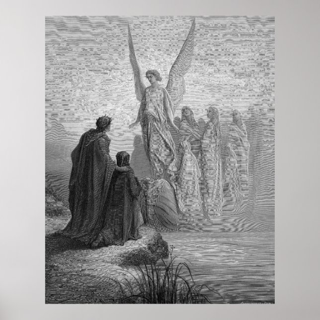 Pôster Gustave Dore Engrenando Ilustração Purgatória Dant (Frente)
