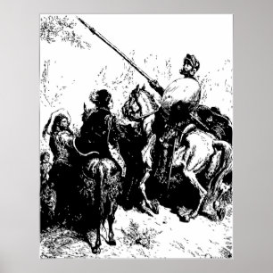 Poster Gustave Dore que grava a ilustração de Don Quixo
