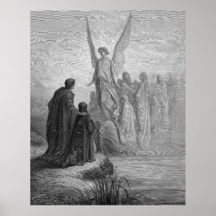 Pôster Gustave Dore que grava o purgatório Illustratio d