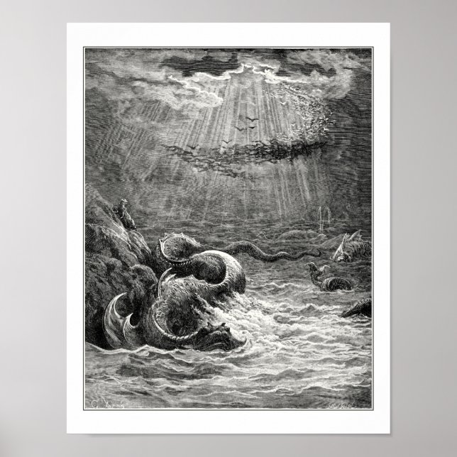 Poster Gustave Dore: réptil com desova abundante (Frente)