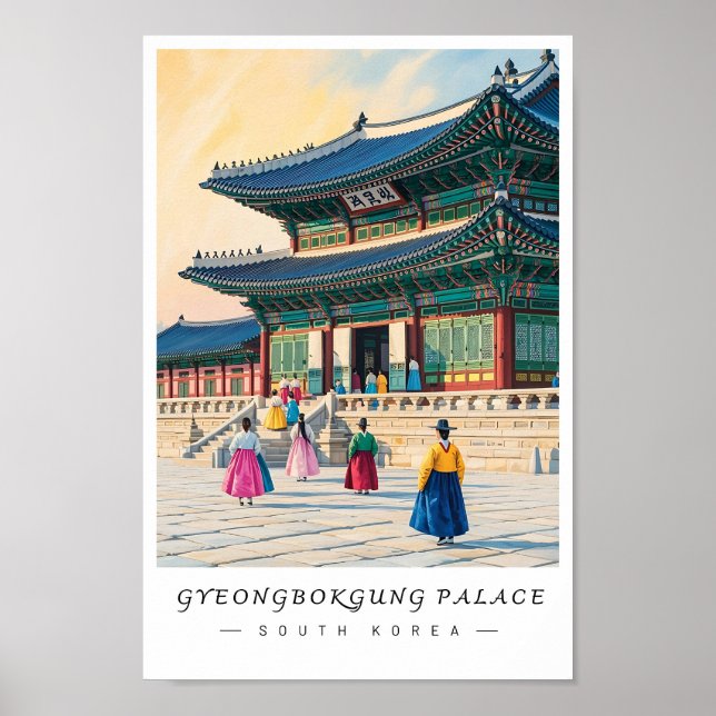 Poster Gyeongbokgung Palace Korea Wall Art, Seoul (Frente)