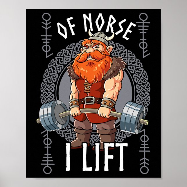 Poster Gym Bodybuilding Training Of Norse I Lift Viking  (Frente)