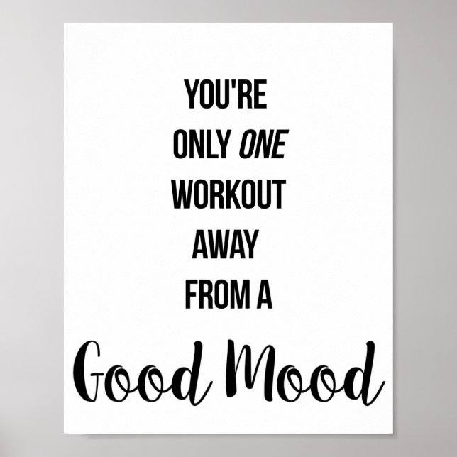 Poster Gym, Exercício, Arte Motivacional de Workout (Frente)