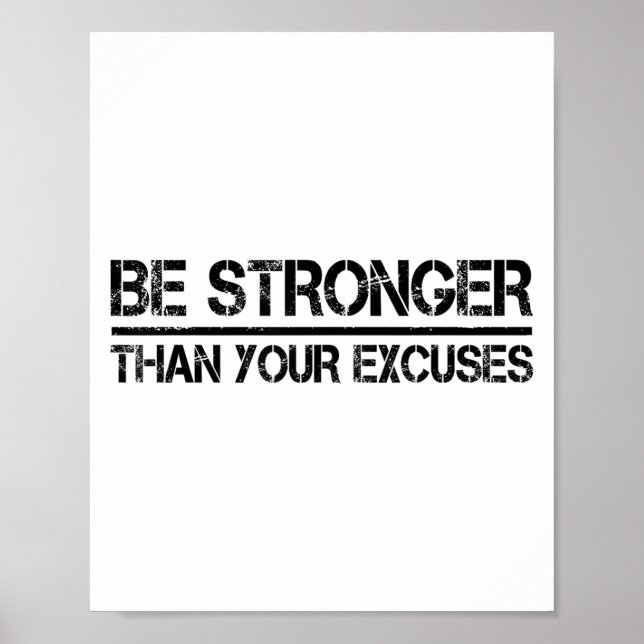 Poster Gym Fitness Motivational Be Stronger Than Your Exc (Frente)