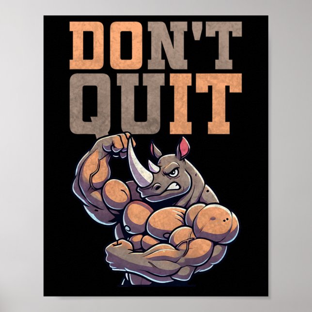 Poster Gym Gift For Men Training Motivation Fitness Bodyb (Frente)