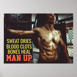 Poster Gym Motivacional De Workout Da Abs