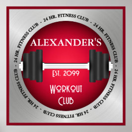 Poster Gym Open 24 Hrs do Home Malhação Center Workout Cl