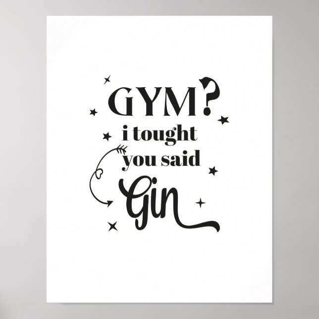 Poster GYM? Pensei que tinha dito GIN! (Frente)