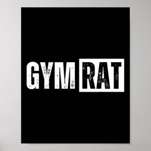 Poster Gym Rat Funny Bodybuilding Workshop