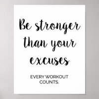 Gym, Workout, Malhação Motivational Wall Decor
