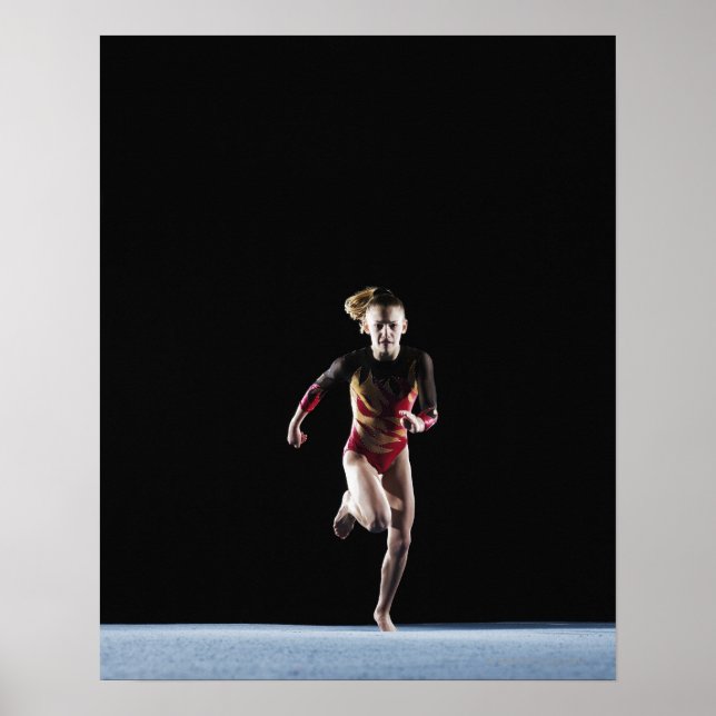 Poster Gymnast (12-13) rodando no tapete (Frente)