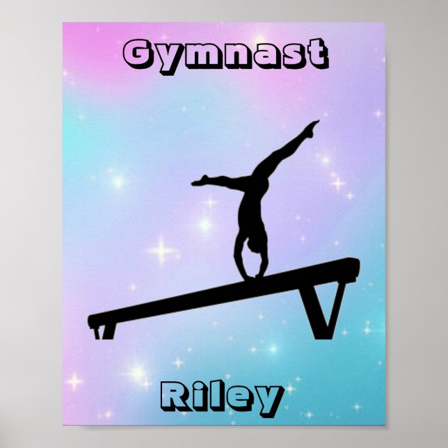 Poster Gymnast Gymnast Beam (Frente)