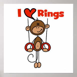Pôster Gymnast Loves Rings