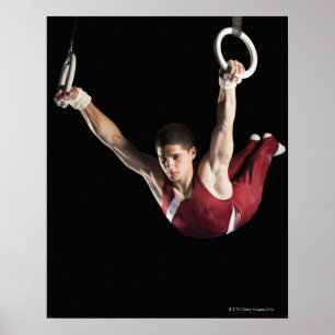 Pôster Gymnast que balança dos anéis