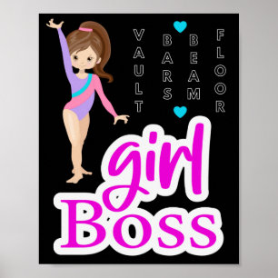 Poster Gymnastics Girl Boss   