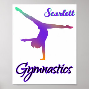Poster Gymnastics Roda Rosa Púrpura, Personalizada