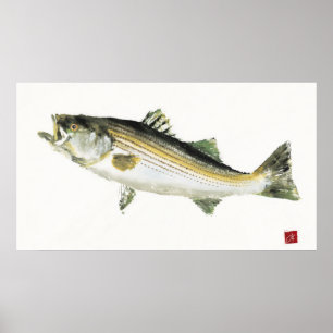 Pôster Gyotaku baixo movente