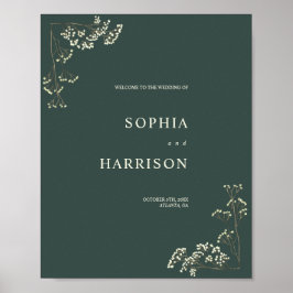 Poster Gypsophila Peacock Green Wedding