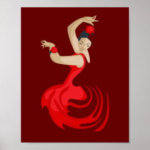 Poster Gypsy Flamenco Dancer