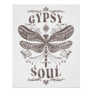 Pôster Gypsy Soul - Libélula Boêmia