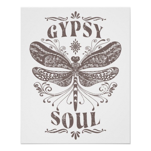 Pôster Gypsy Soul - Libélula Boêmia (Frente)