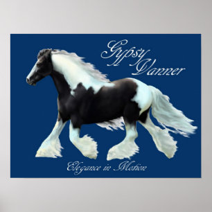 Poster Gypsy Vanner, Elegance em movimento