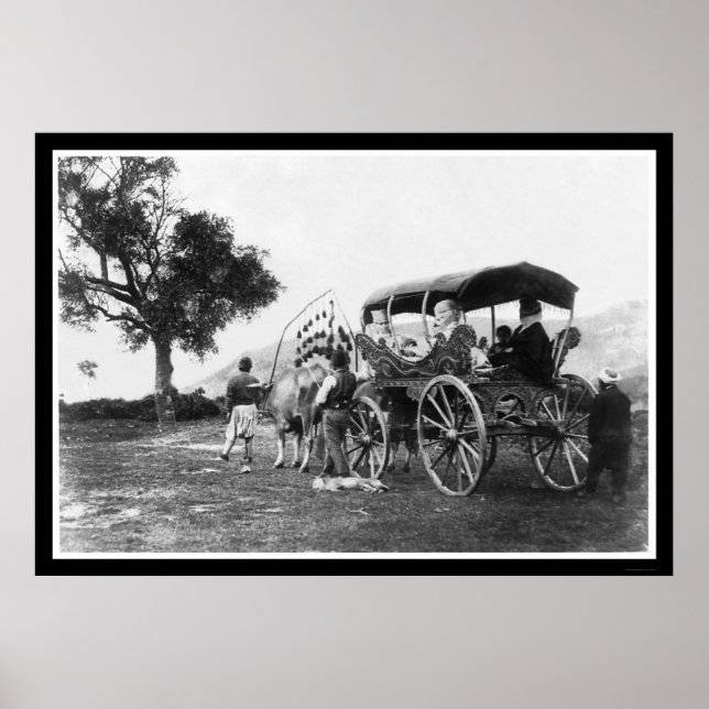 Poster Gypsy Women in a Wagon na Turquia 1895 (Frente)